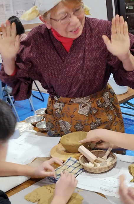陶芸体験 出張中の高木文代